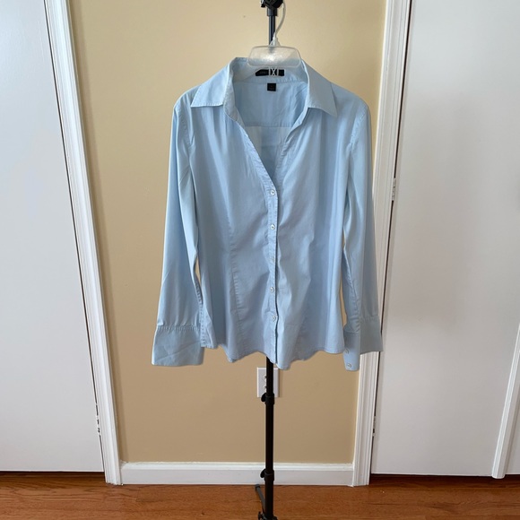 Express Blue Button Down Shirt - Picture 2 of 6